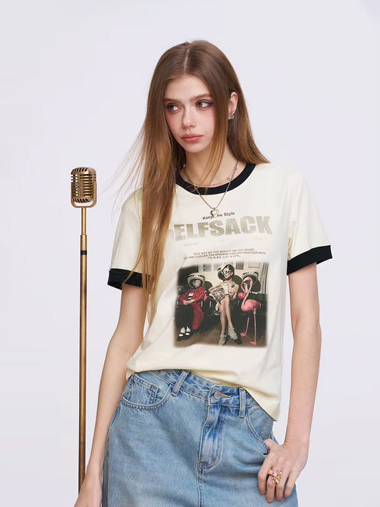 Vintage Photo Ringer T-shirt